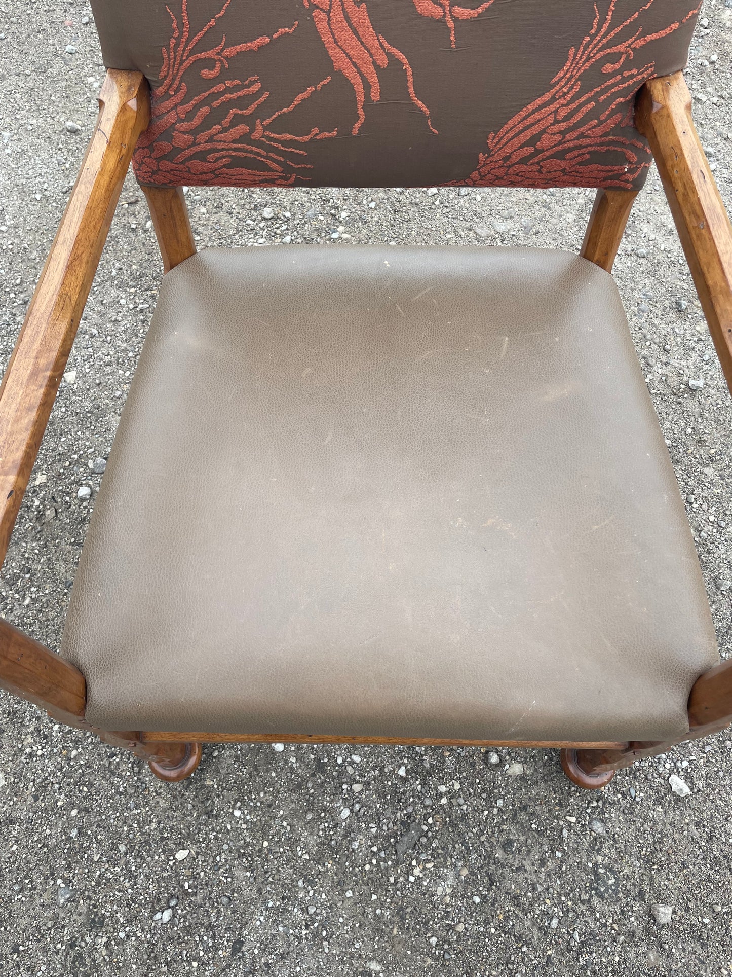 Dessin Fournir Spanish Mission Style Leather Dining Arm Chairs