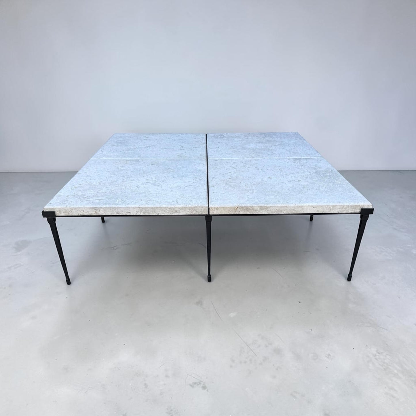 Holly Hunt Rue De Seine Iron and Marble Cocktail Table