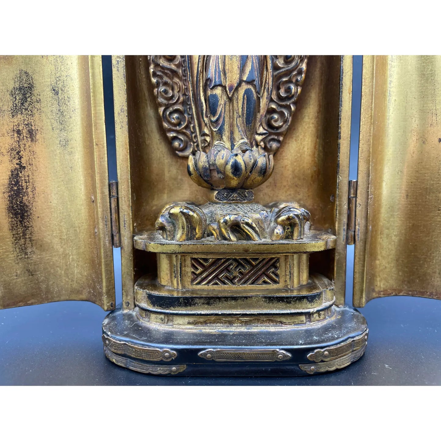 18th Century Japanese Edo Lacquered and Gilt Buddhist Zushi Shrine