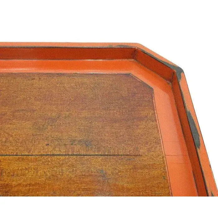 18th Century Japanese Negoro Lacquer Tea Tray