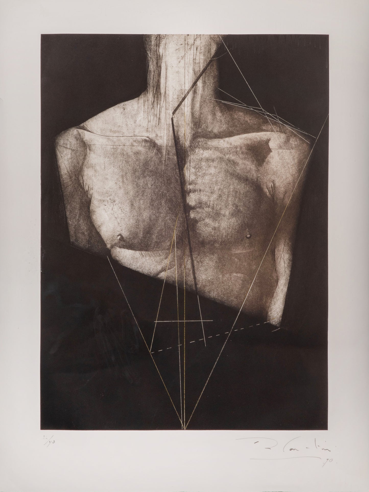 Roberto Cortazar Mexican Contemporary Torso Etching