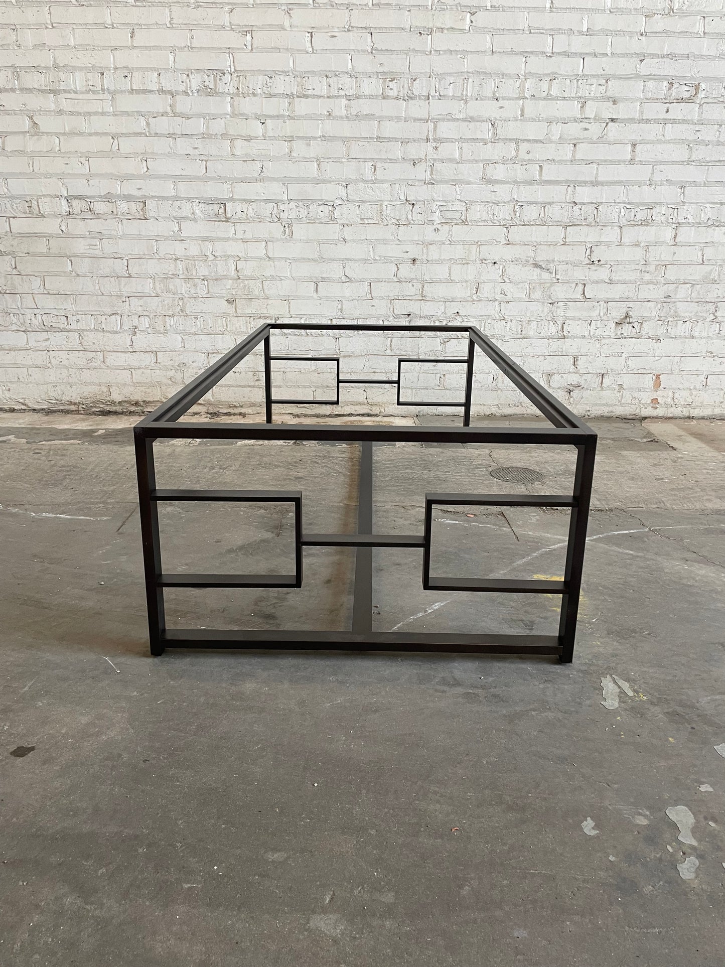 Holly Hunt Modern Bronze Rectangular H Coffee Table