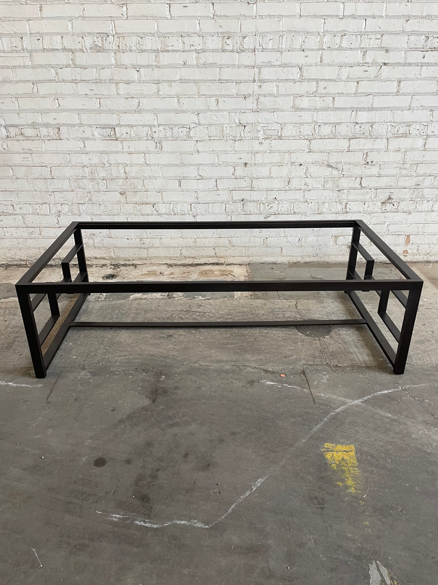 Holly Hunt Modern Bronze Rectangular H Coffee Table