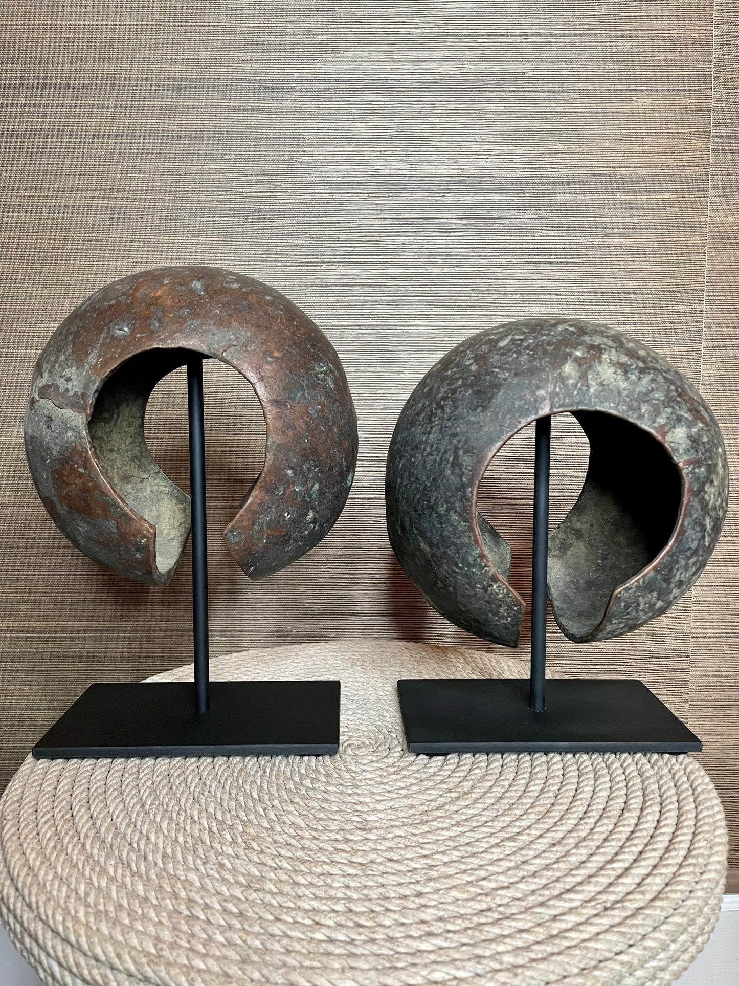 Antique African Mbole Mounted Currency Forms