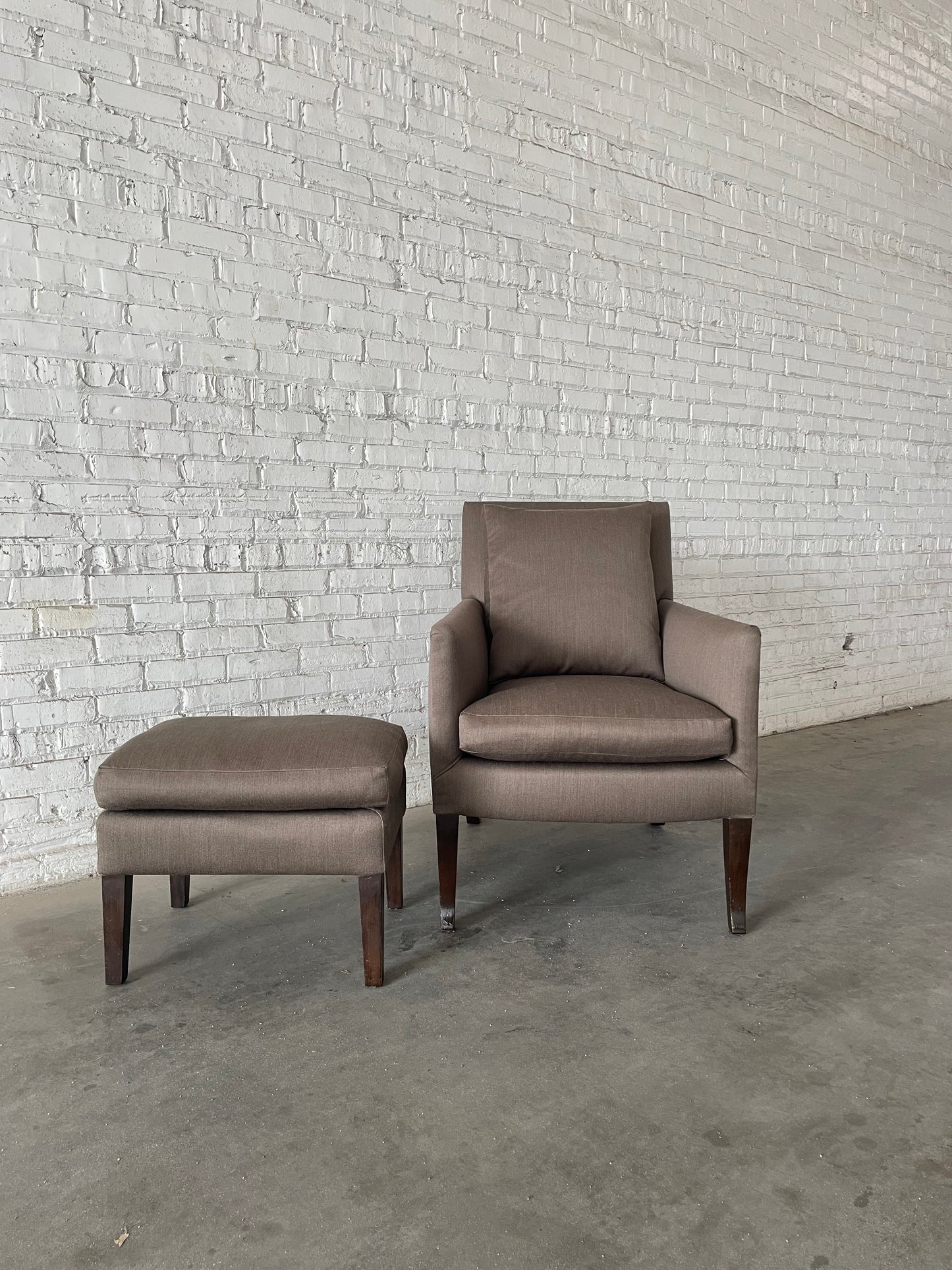 Christian Liaigre for Holly Hunt Lounge Chair and Ottoman
