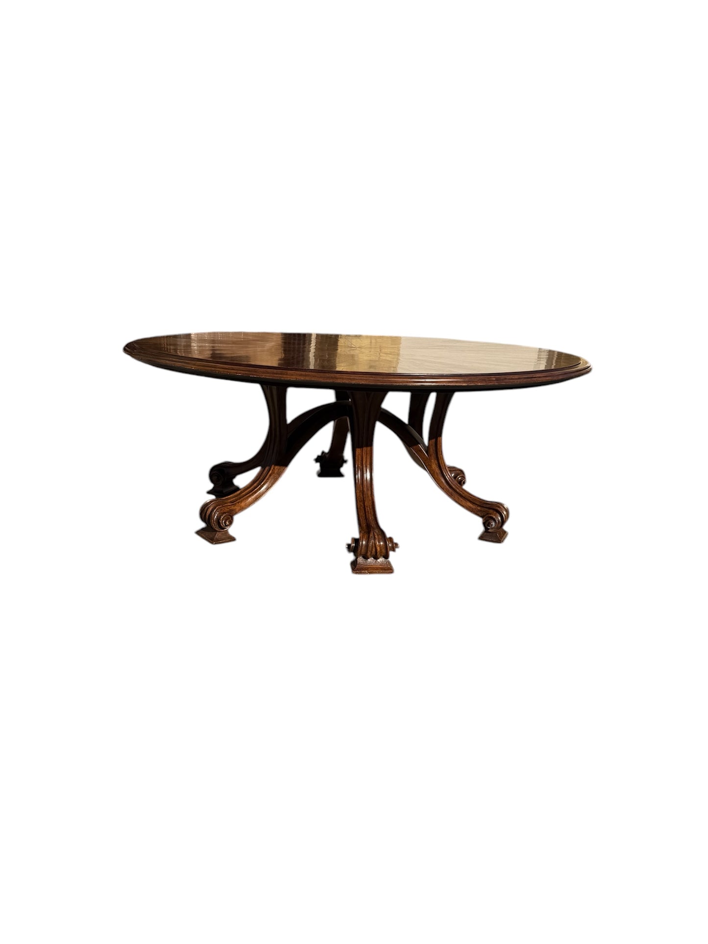 Therien & Company Large Baroque Walnut Dining Table