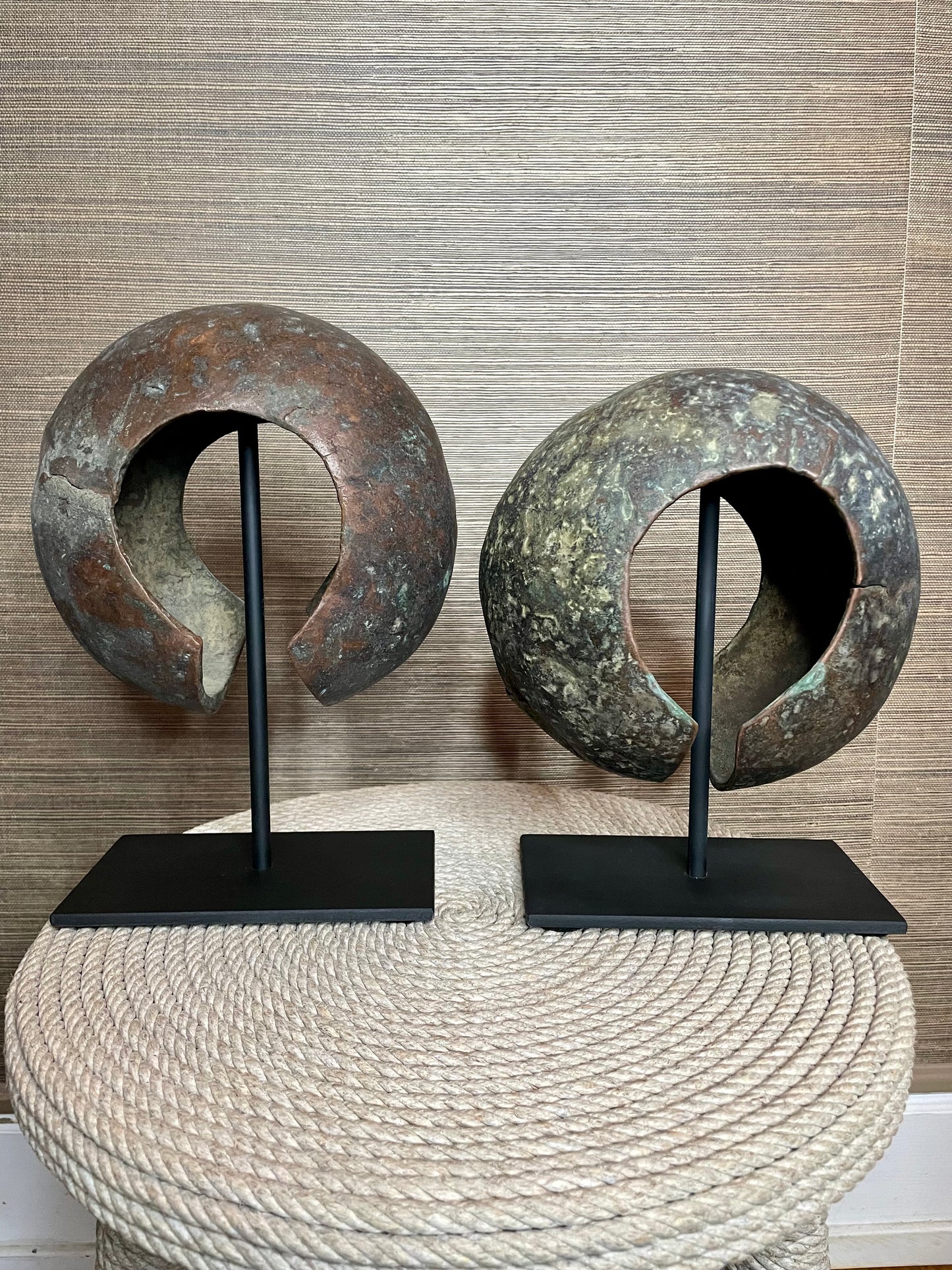 Antique African Mbole Mounted Currency Forms