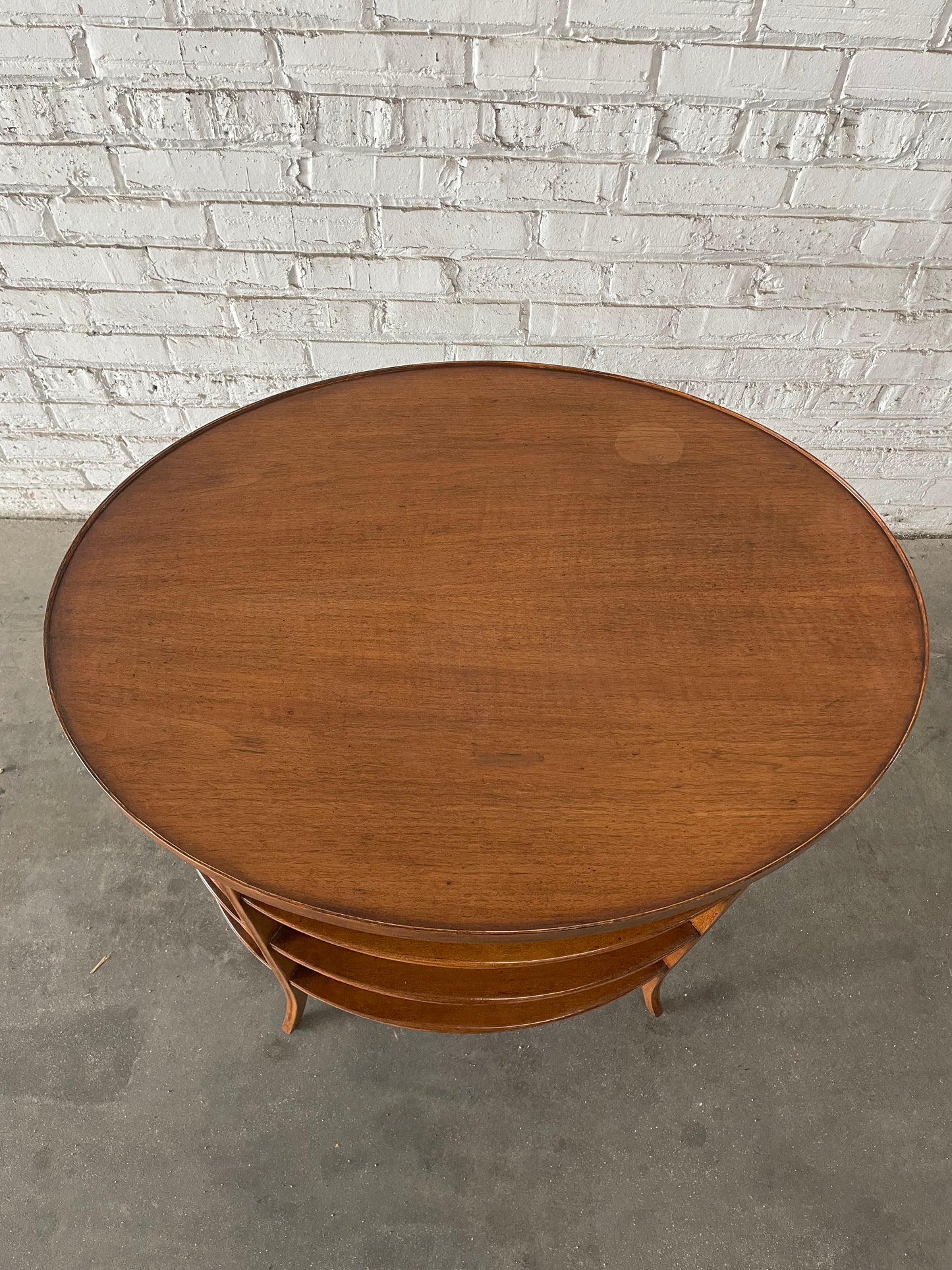 Erika Brunson for Dessin Fournir Traversa Oval Tiered Side Table