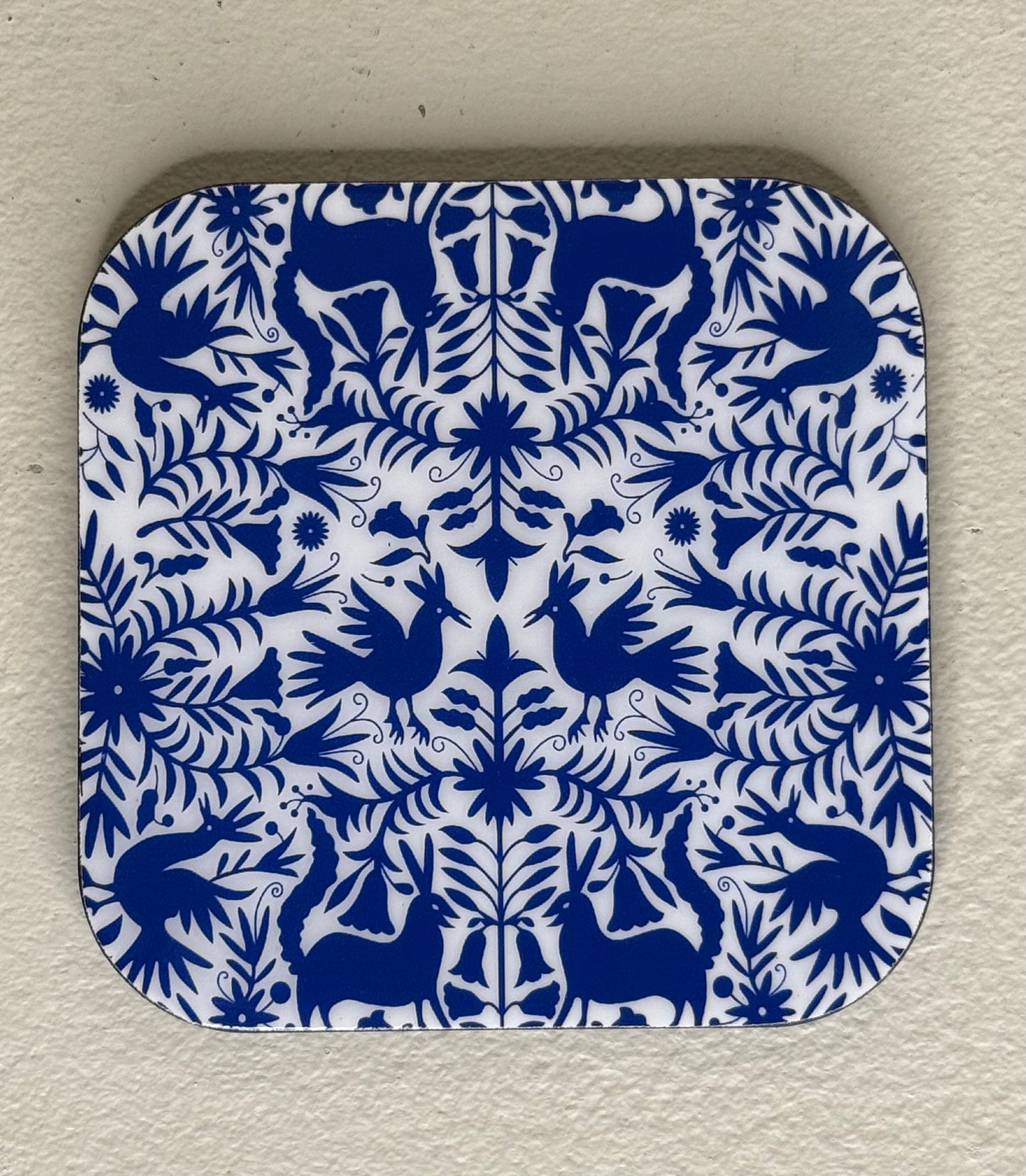 Mexican Blue and White Otomi Coasters