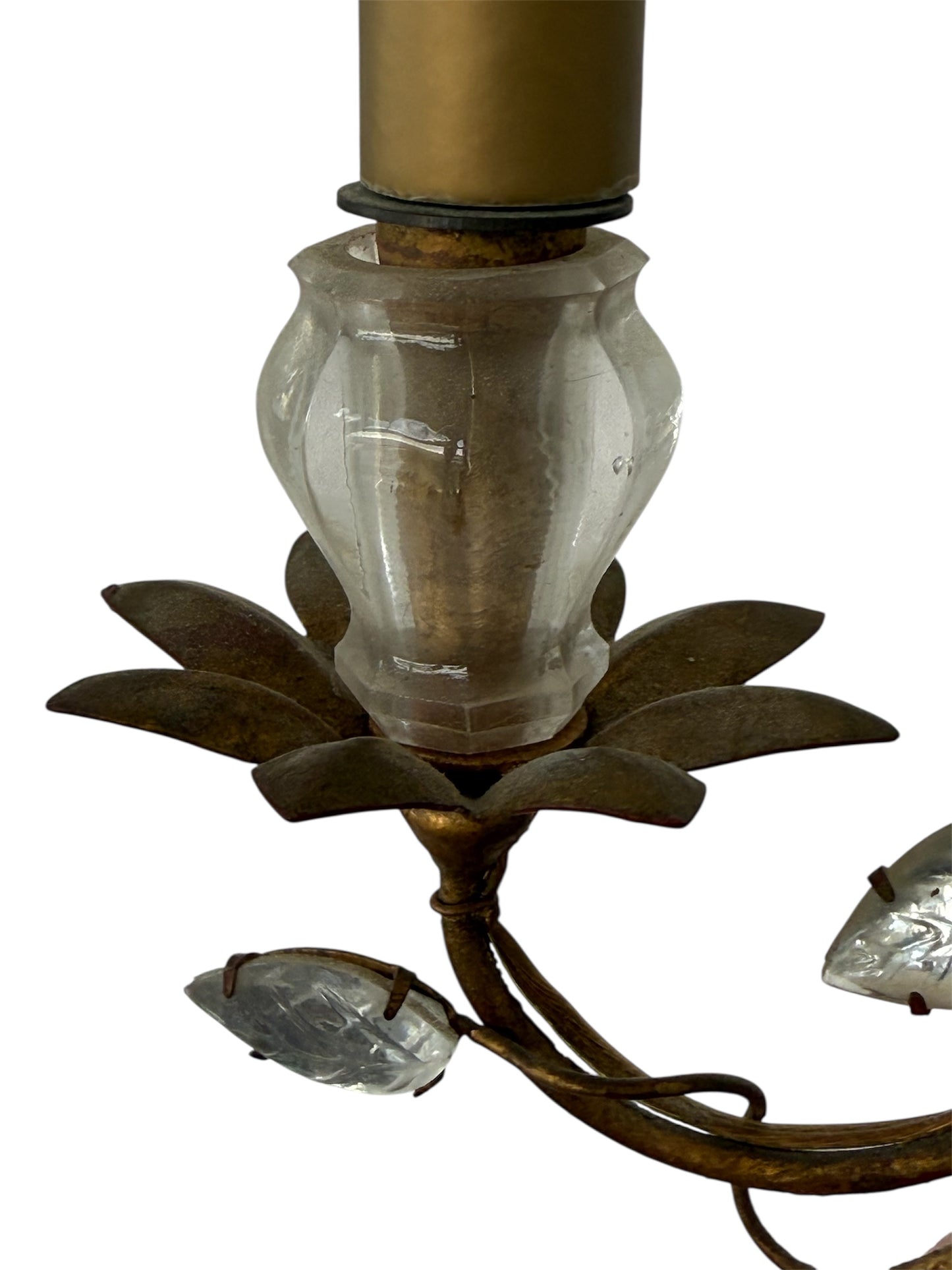1930's Maison Baguès Rock Crystal Parrot and Urn Sconces