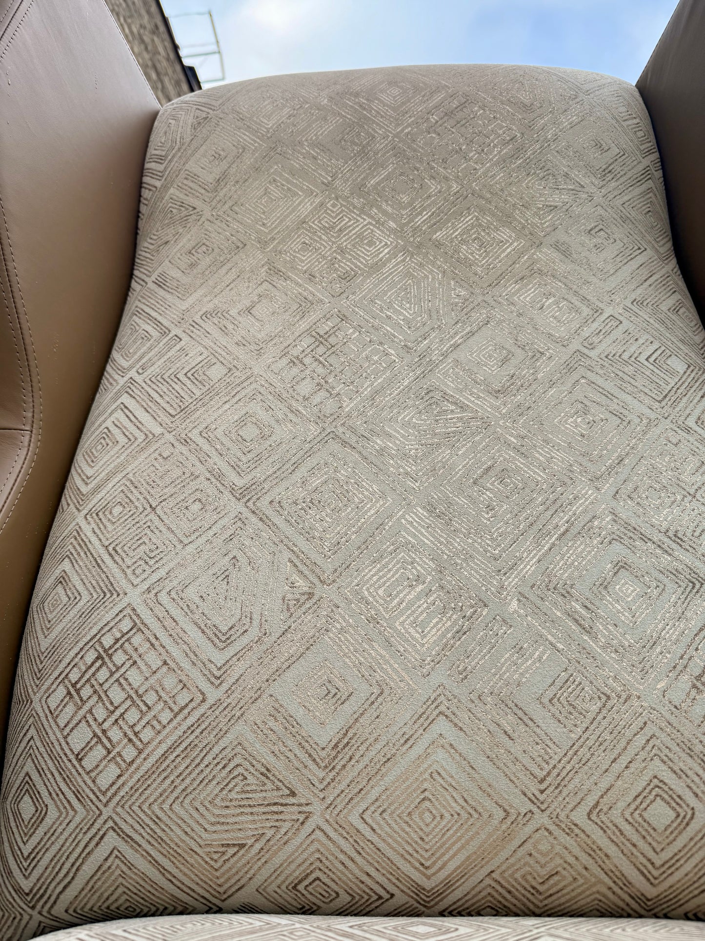 Holly Hunt Darder Leather Wingback Chairs and Ottoman