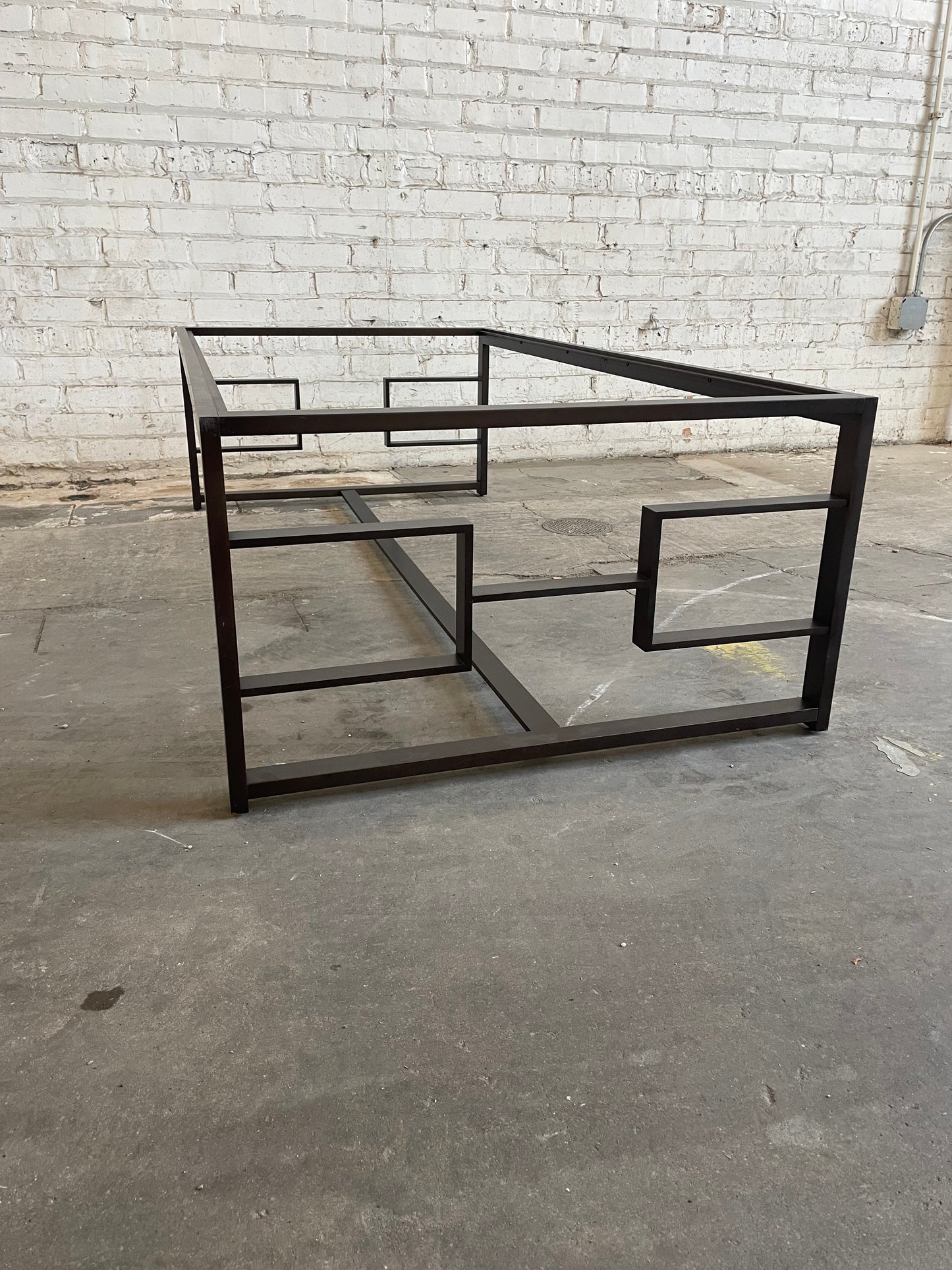 Holly Hunt Modern Bronze Rectangular H Coffee Table