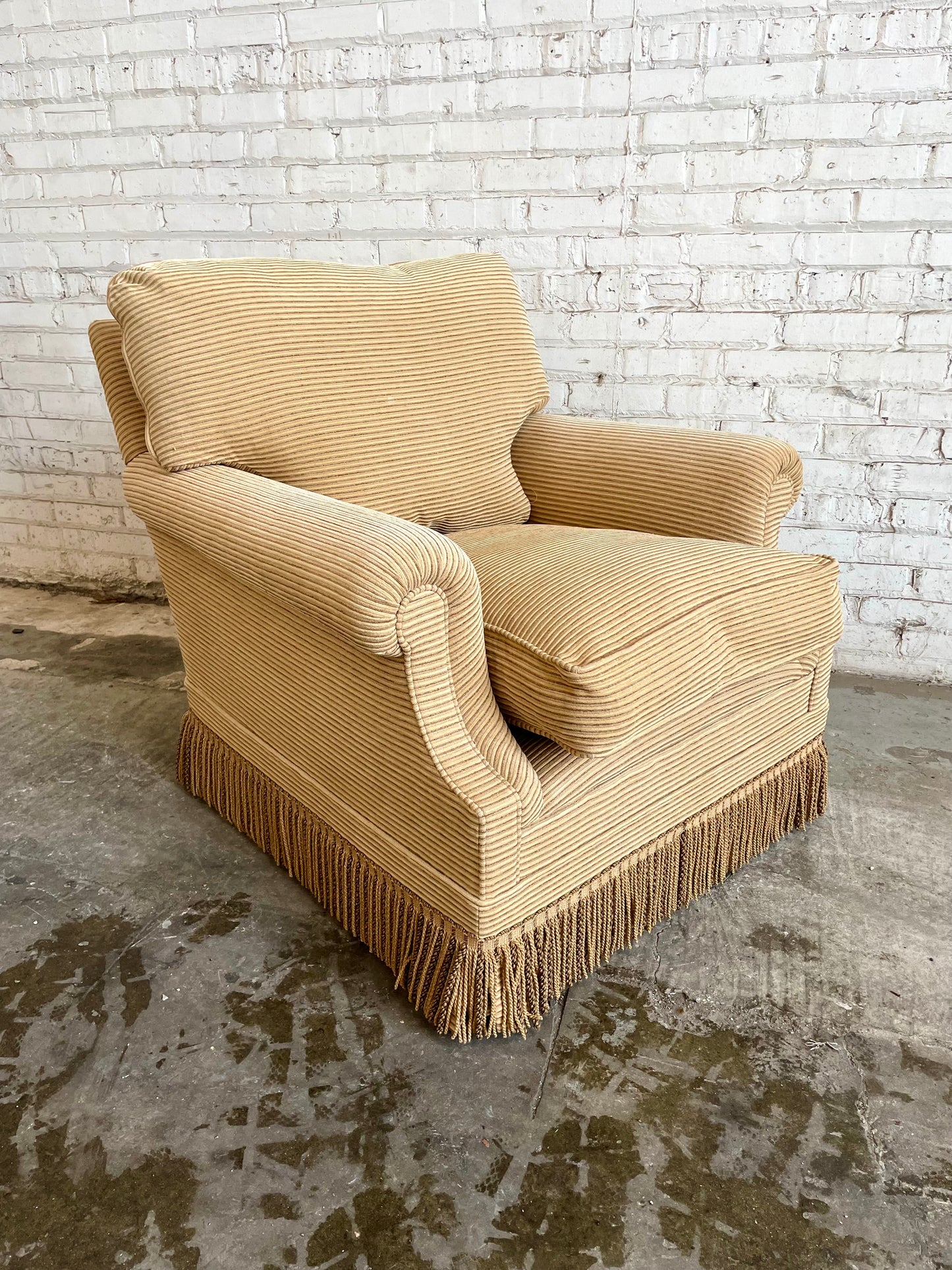 George Smith Scroll Arm Signature Chairs With Ottoman
