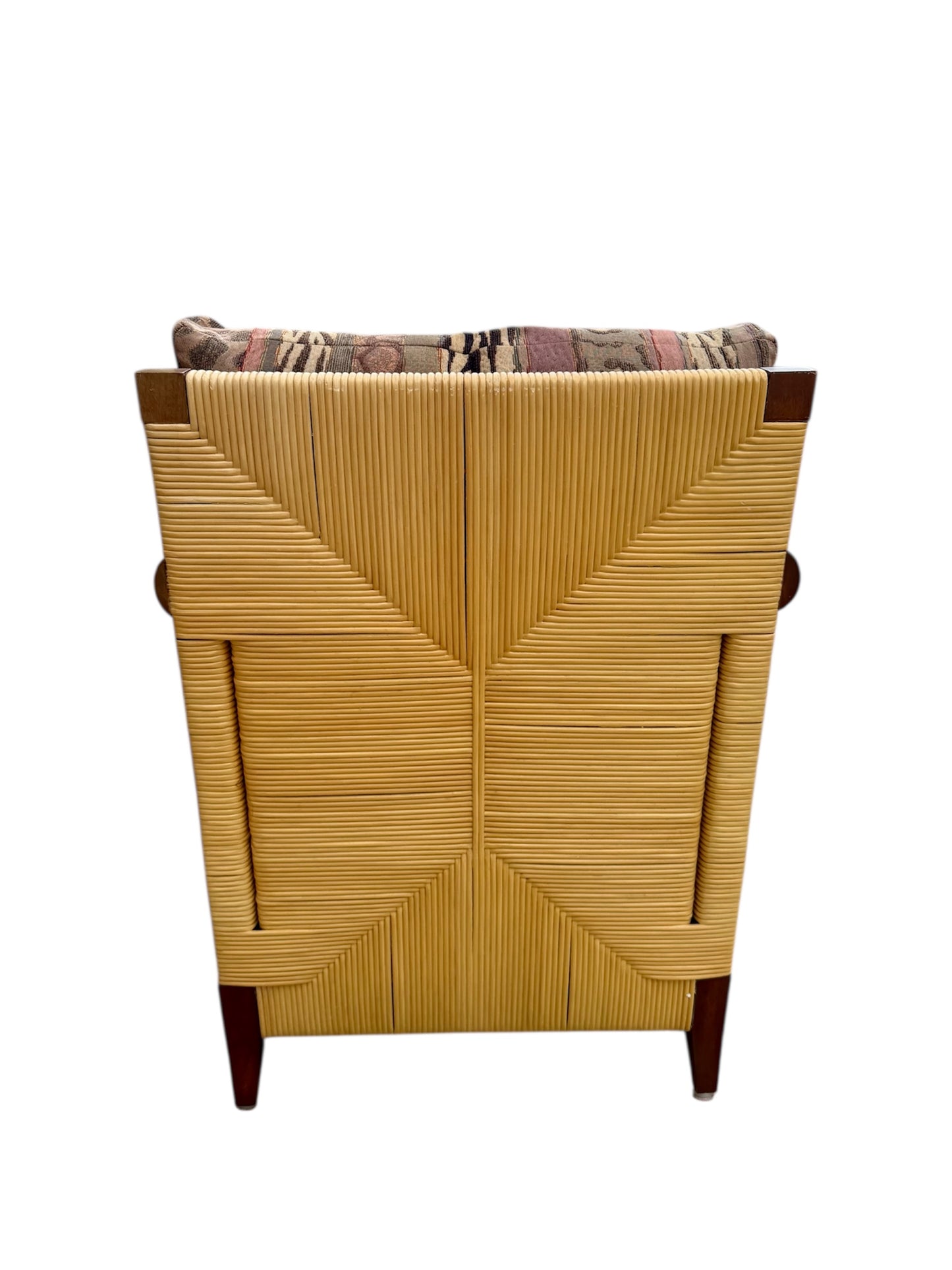 Vintage John Hutton for Donghia Merbau Mahogany and Rattan Loungers