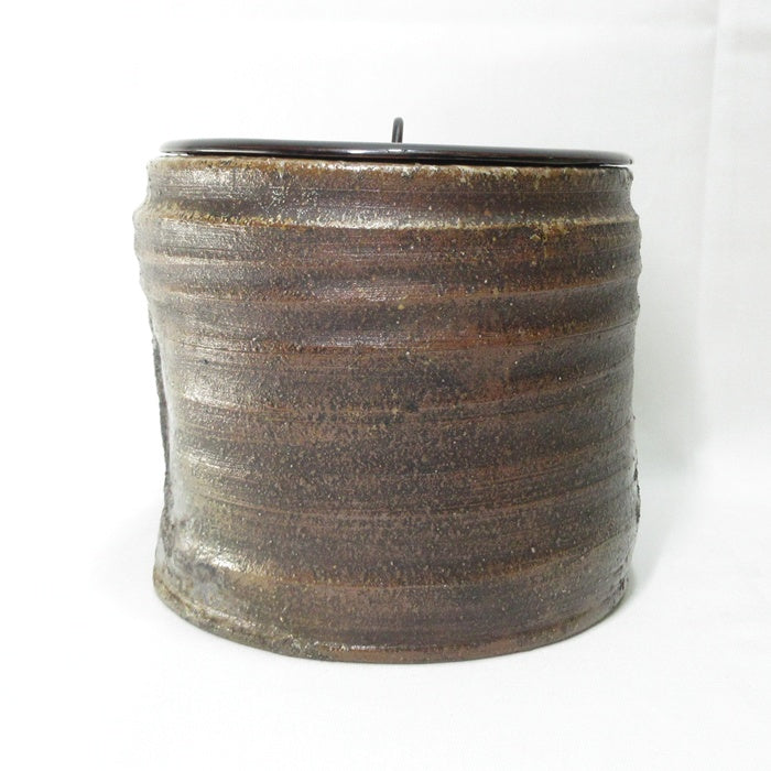 Antique Japanese Bizen Mizusashi Tea Ceremony Water Vessel