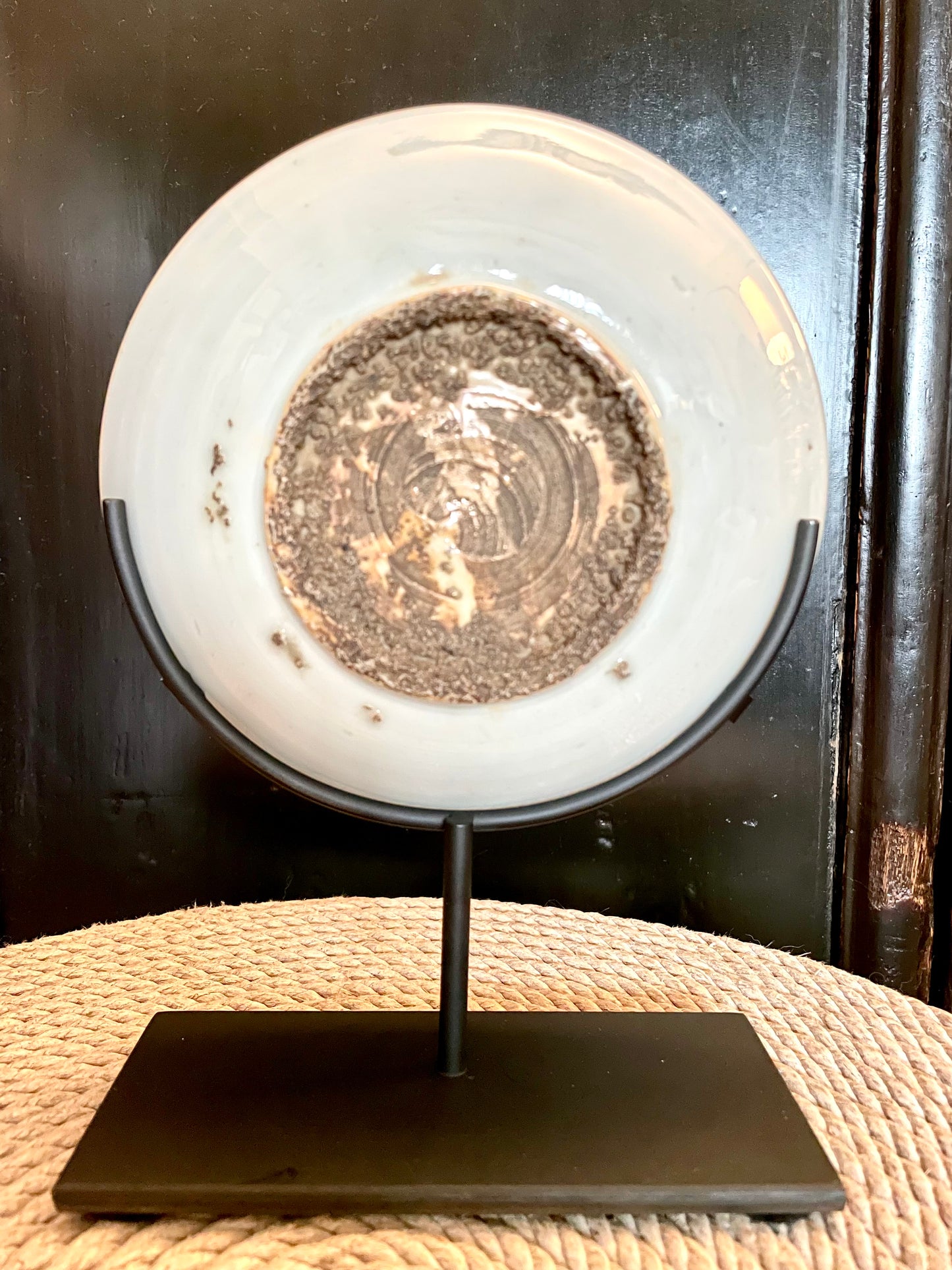 Ming Dynasty Chinese Blue and White Ko-Sometsuke Export Plate on Stand