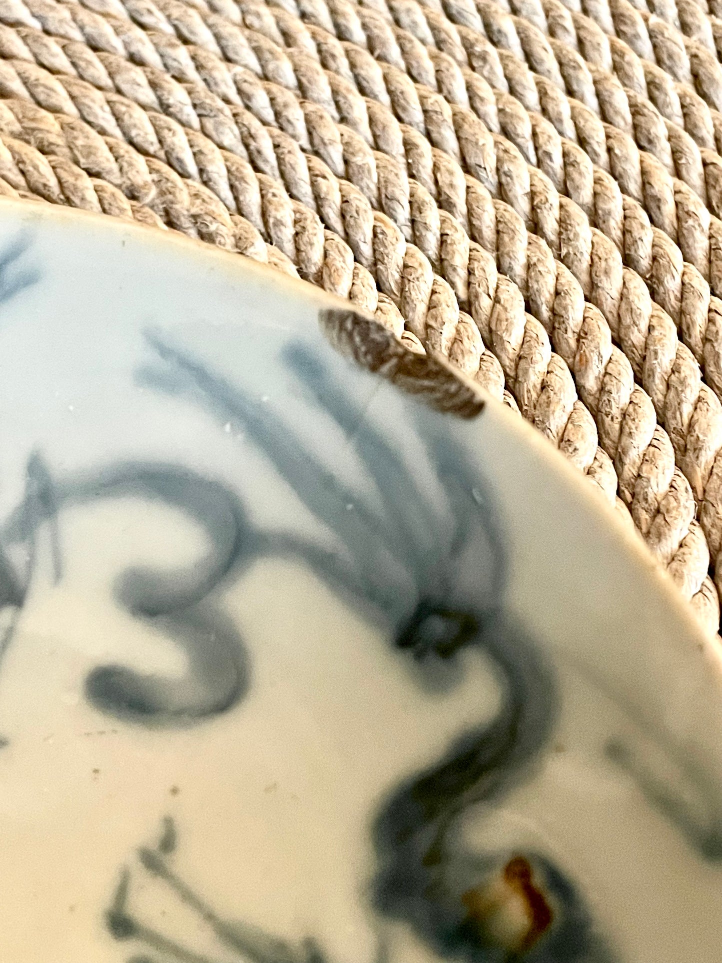 Ming Dynasty Chinese Blue and White Ko-Sometsuke Export Plate on Stand