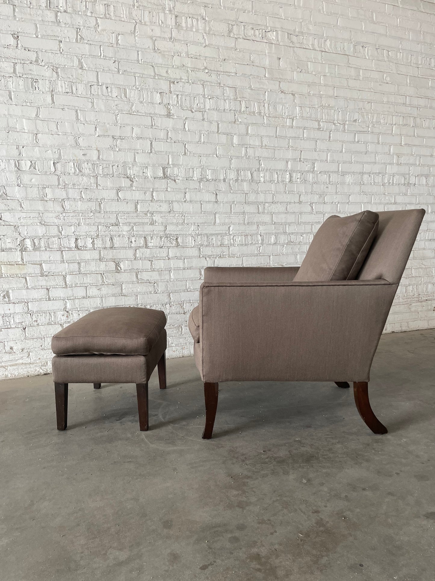 Christian Liaigre for Holly Hunt Lounge Chair and Ottoman