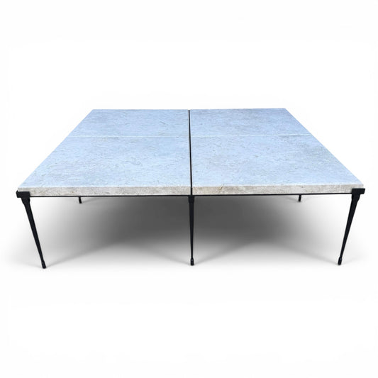 Holly Hunt Rue De Seine Iron and Marble Cocktail Table