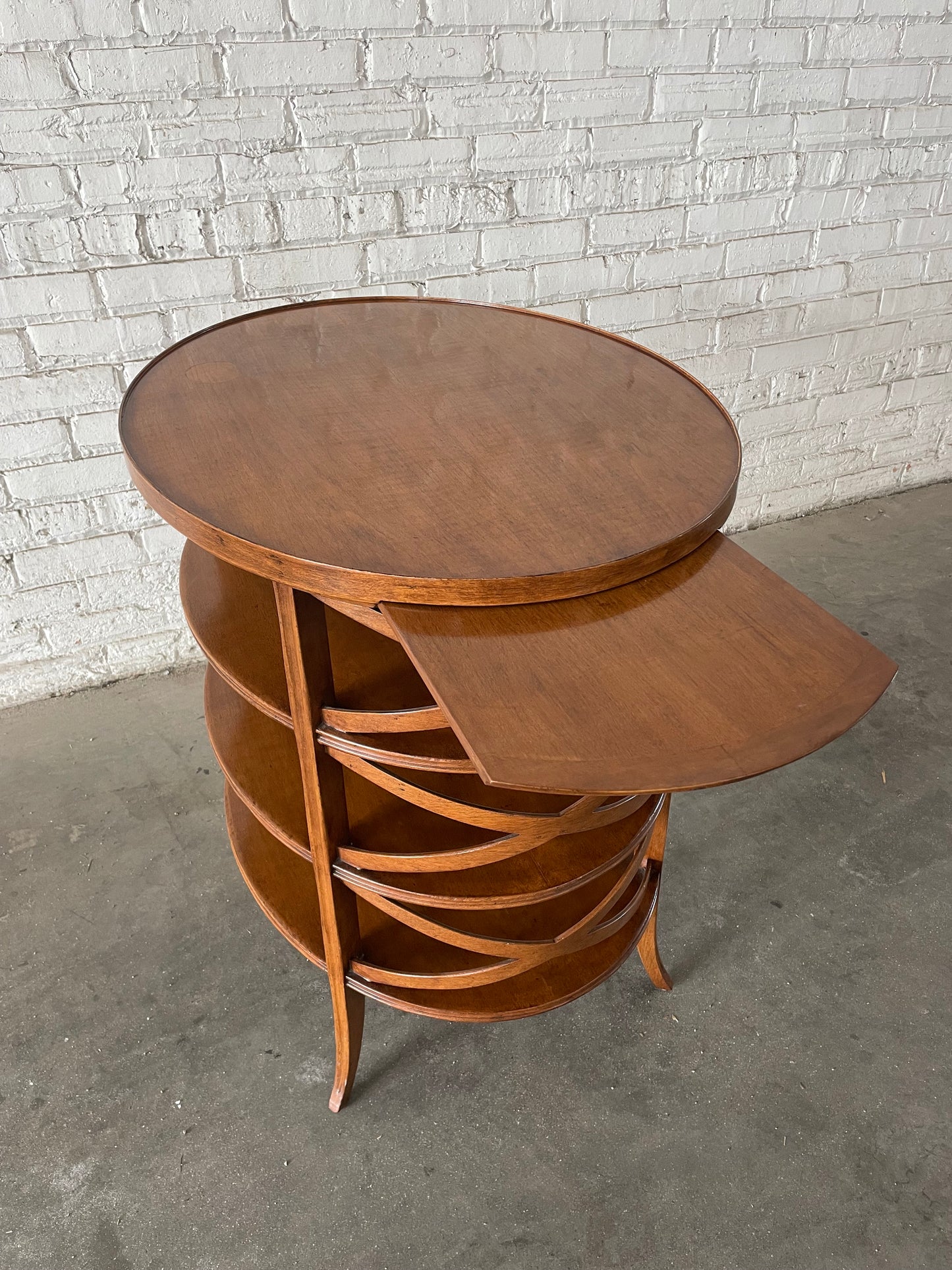 Erika Brunson for Dessin Fournir Traversa Oval Tiered Side Table