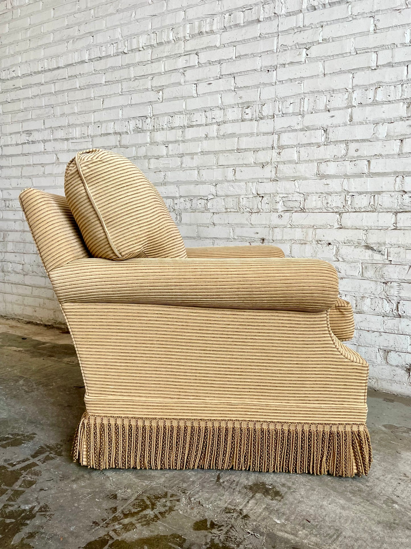 George Smith Scroll Arm Signature Chairs With Ottoman