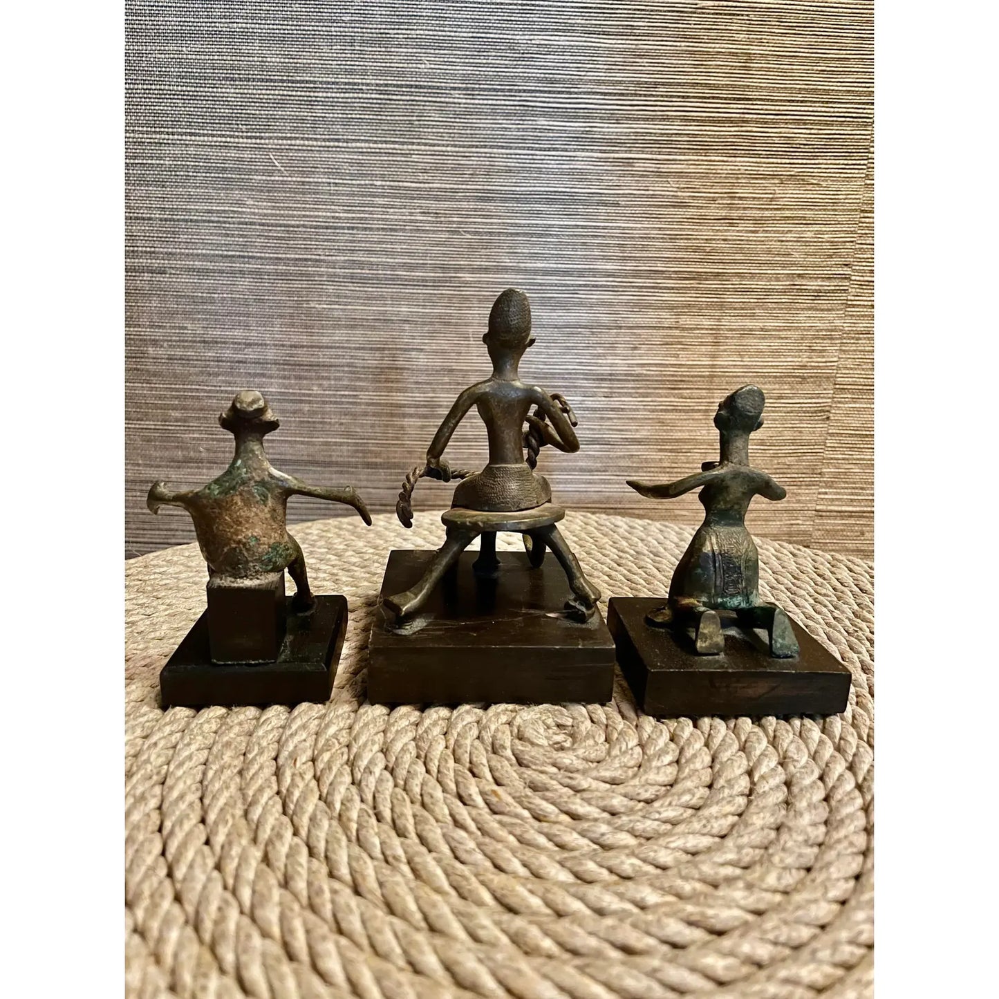 African Asen Bronze Figures- a Set of 3