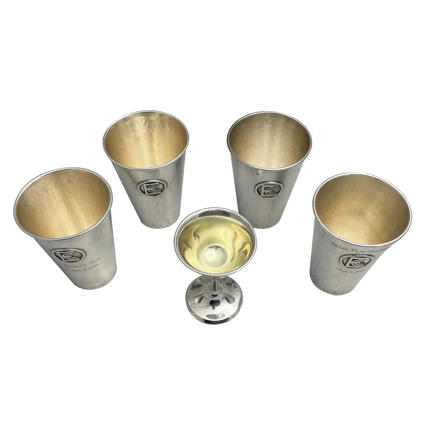 American Art Deco Sterling Silver Mint Julep Cups
