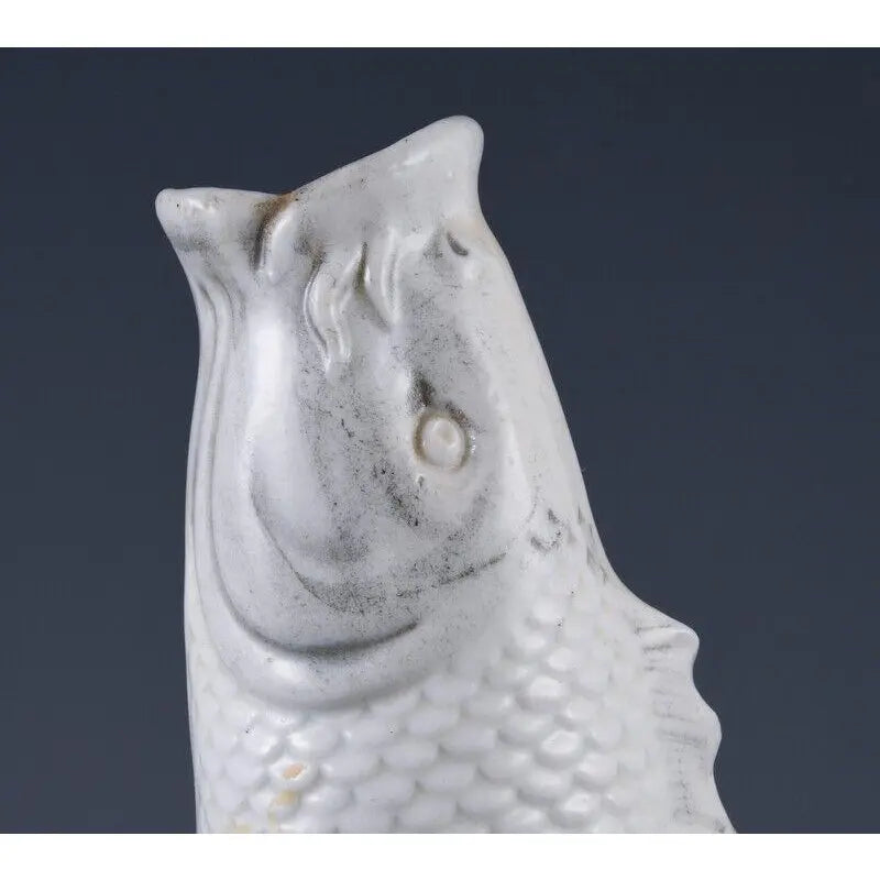 19th Century Japanese Hirado Porcelain Leaping Koi Fish