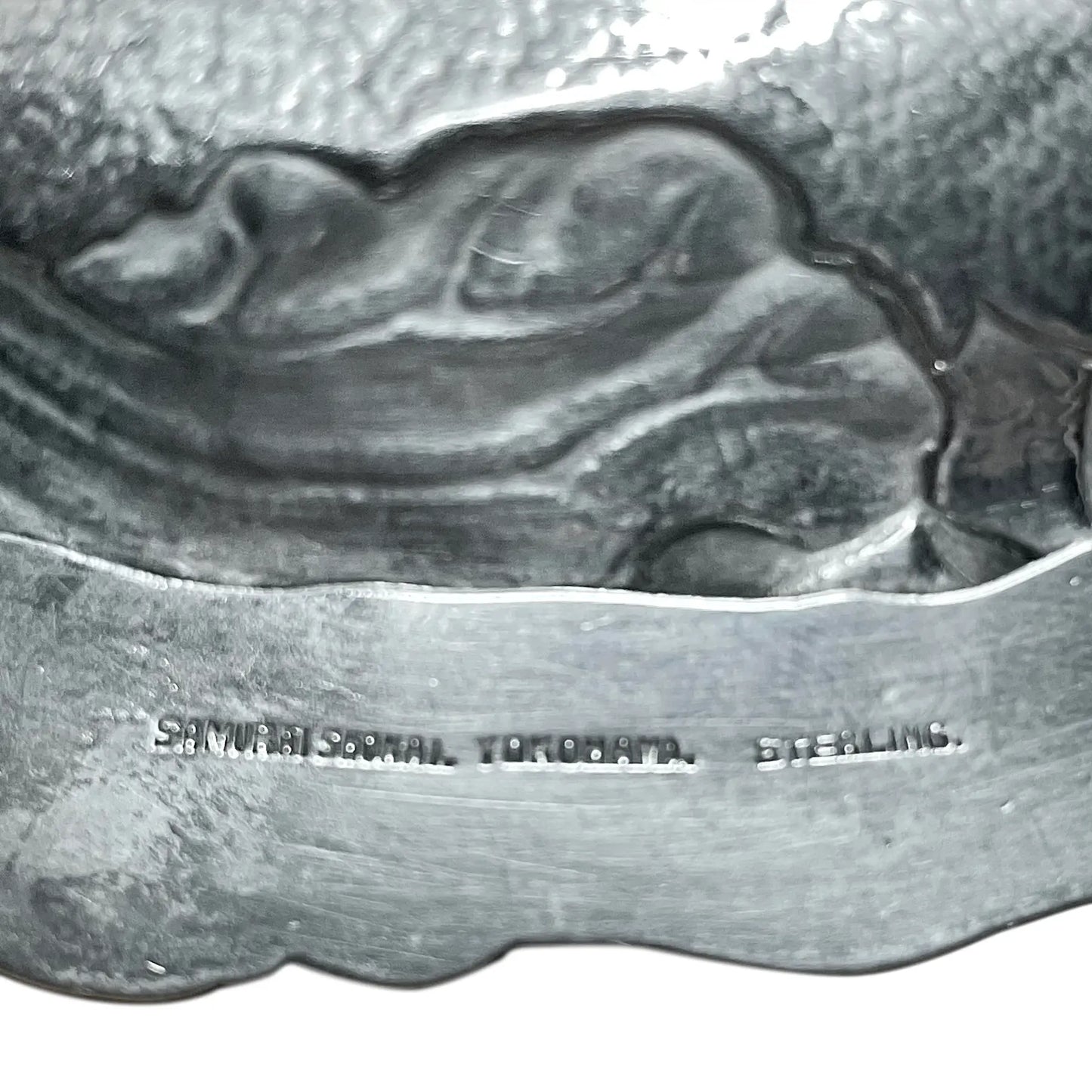 Japanese Meiji Sterling Silver Iris Dish by Samurai Shokai Yokohama