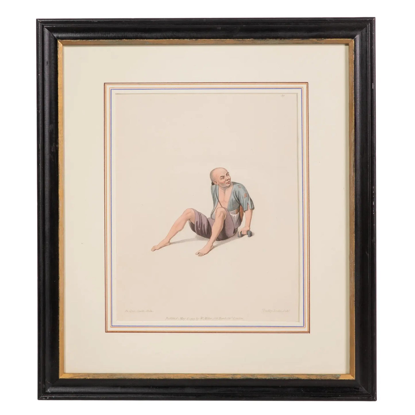 Antique Chinese Colored Engravings of 'Costumes of China'