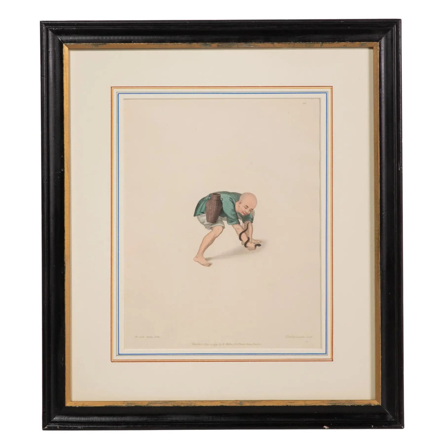 Antique Chinese Colored Engravings of 'Costumes of China'