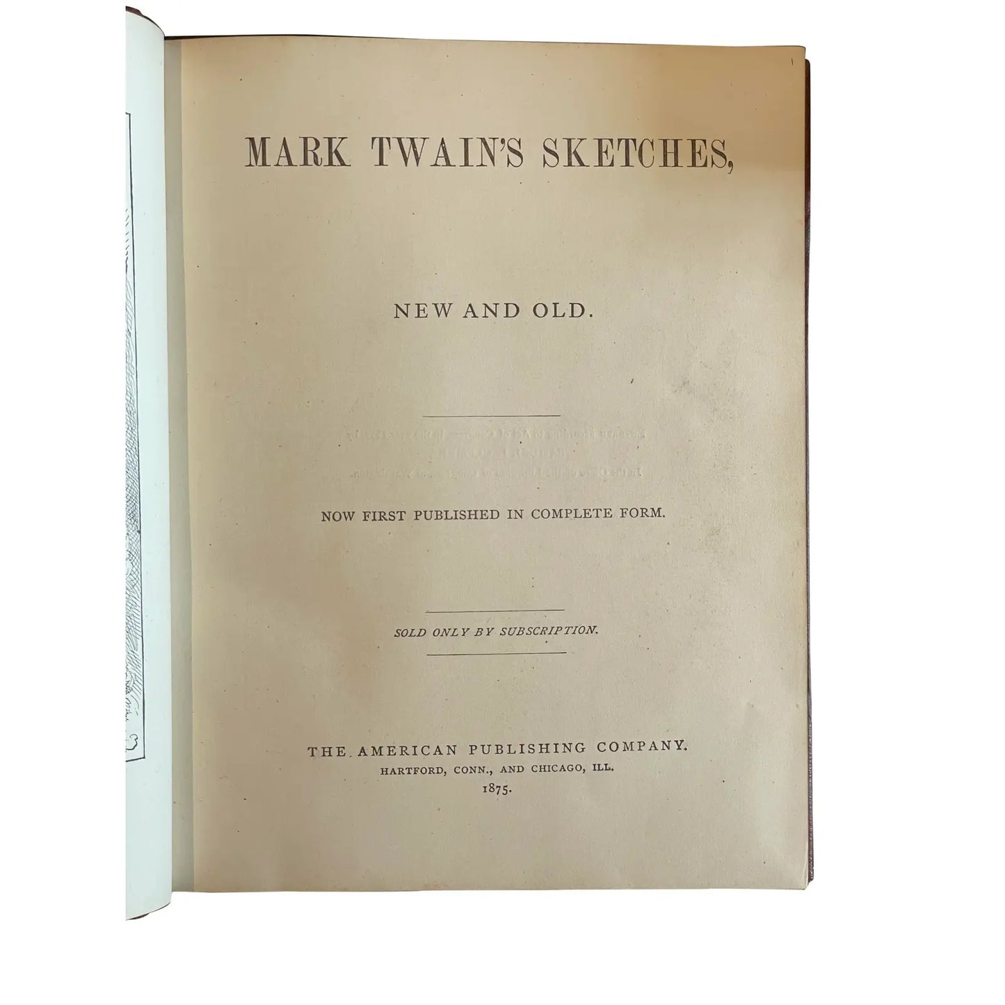 First Edition by Mark Twain - Sketches, New and Old, 1875