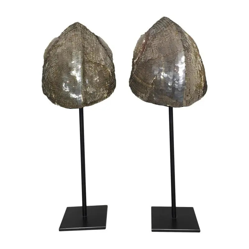 Antique German Sequined Bird Goldhaube Hats