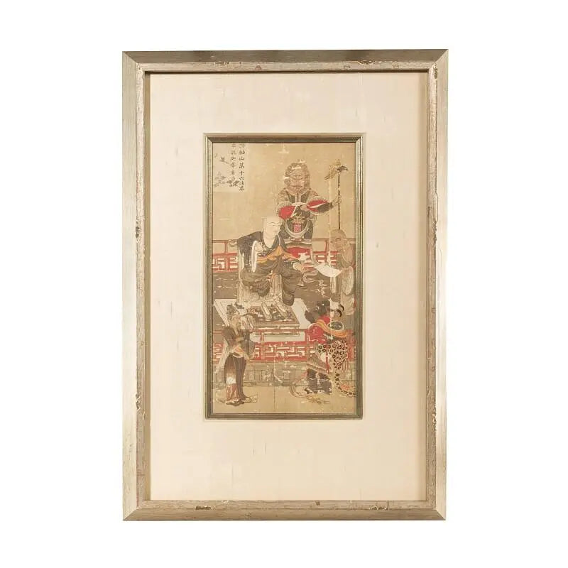 Antique Japanese Buddhist Framed Collotype Prints