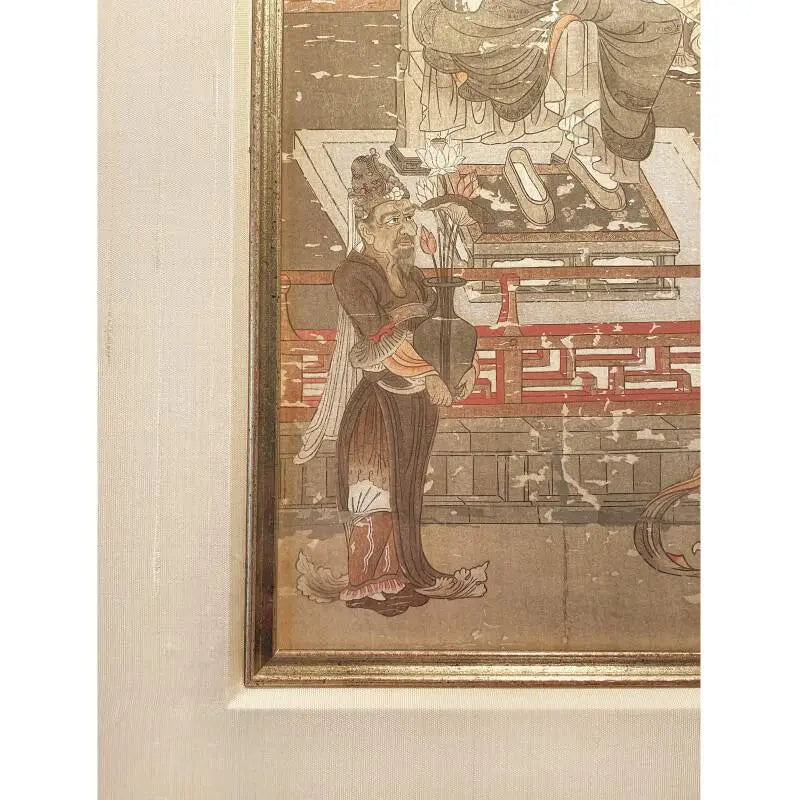Antique Japanese Buddhist Framed Collotype Prints