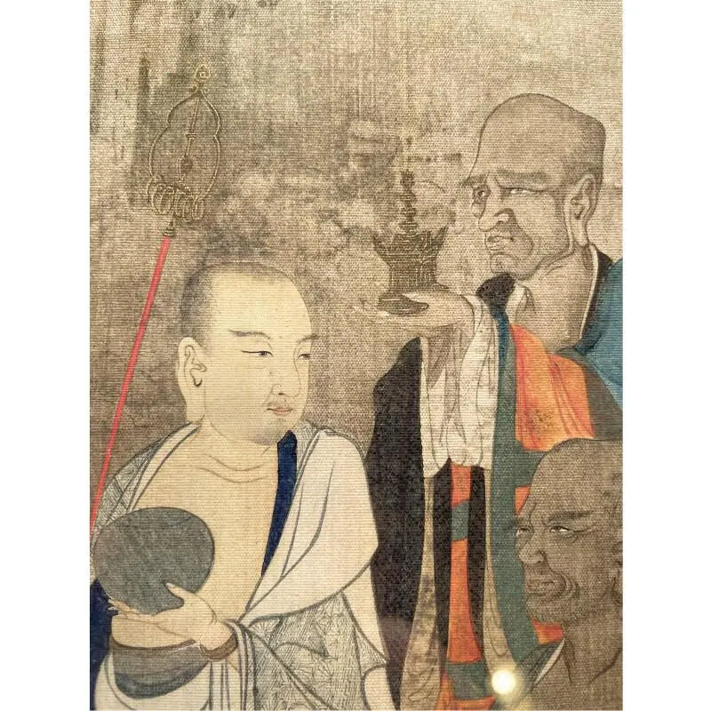 Antique Japanese Buddhist Framed Collotype Prints