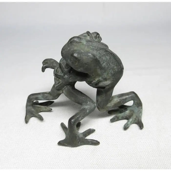Antique Japanese Copper Sumo Wrestling Frogs