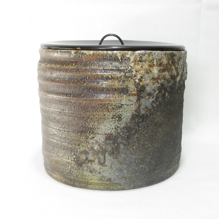 Antique Japanese Bizen Mizusashi Tea Ceremony Water Vessel