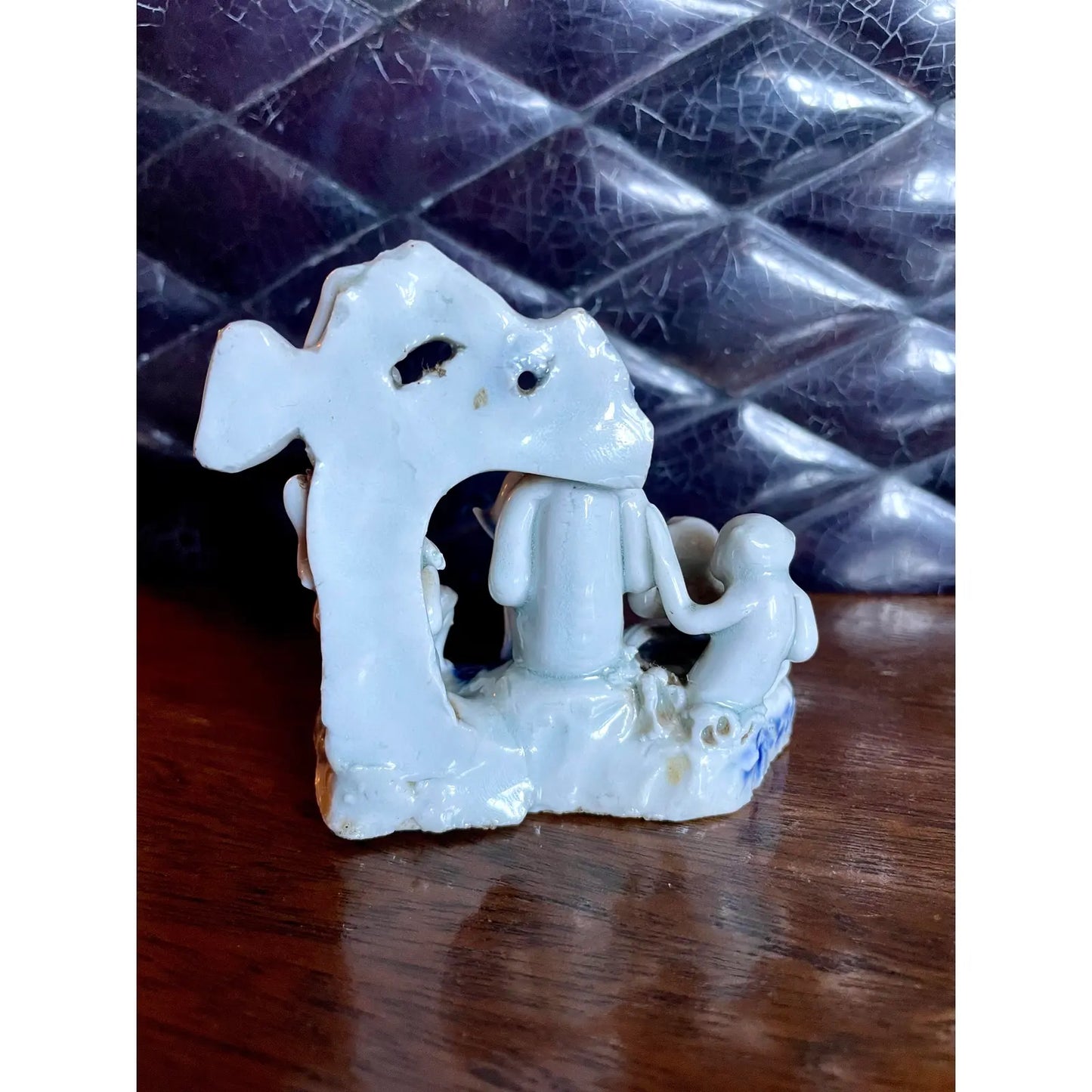 19th Century Japanese Hirado Porcelain Monkey Family