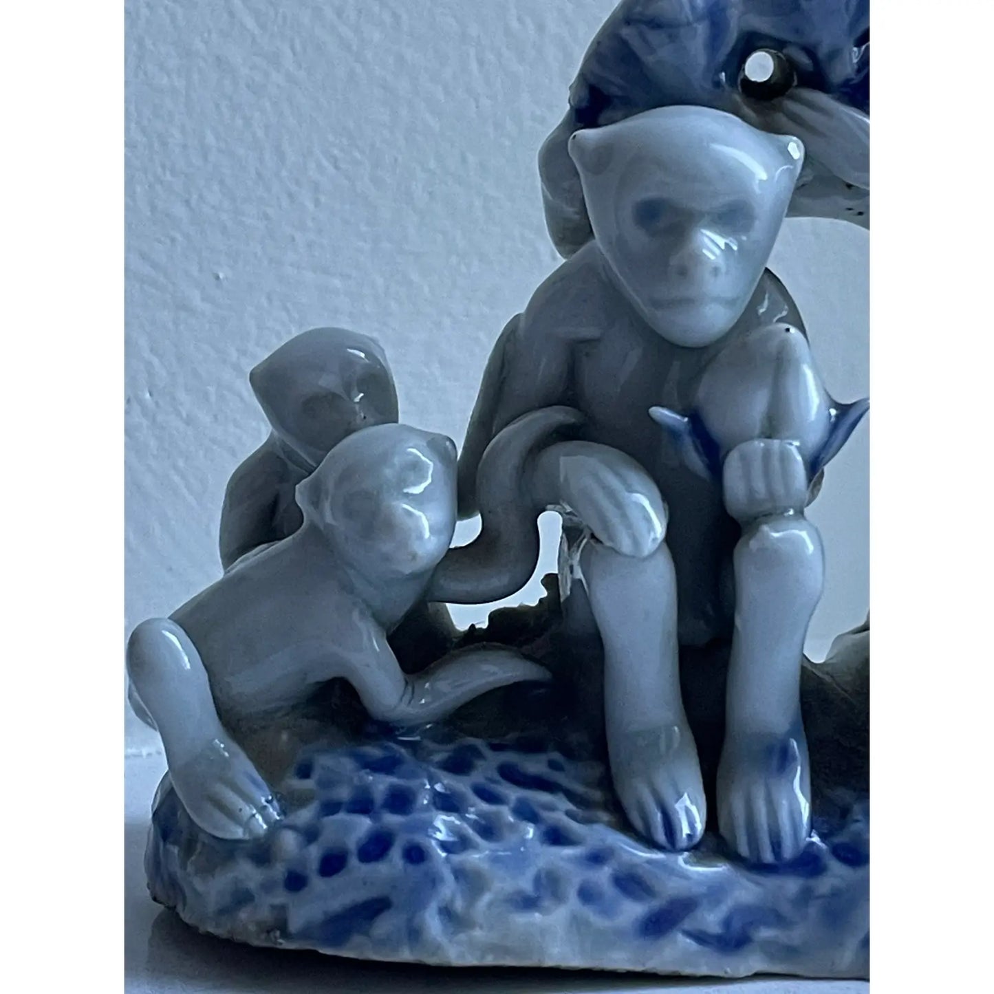 19th Century Japanese Hirado Porcelain Monkey Family
