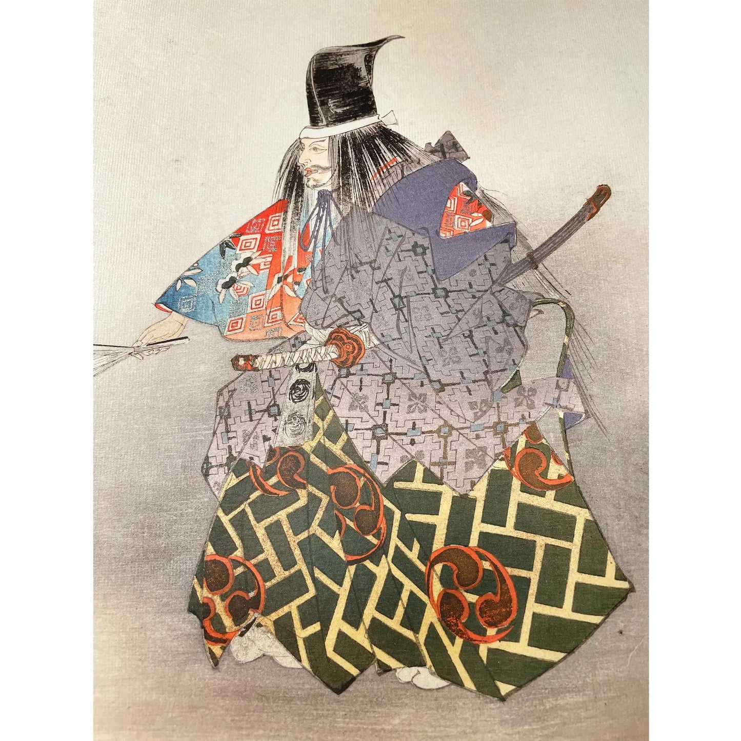 Japanese Woodblock Print 'Tamura, Spirit of Sakanoue No Tamuramaro', by Kogyo Tsukioka
