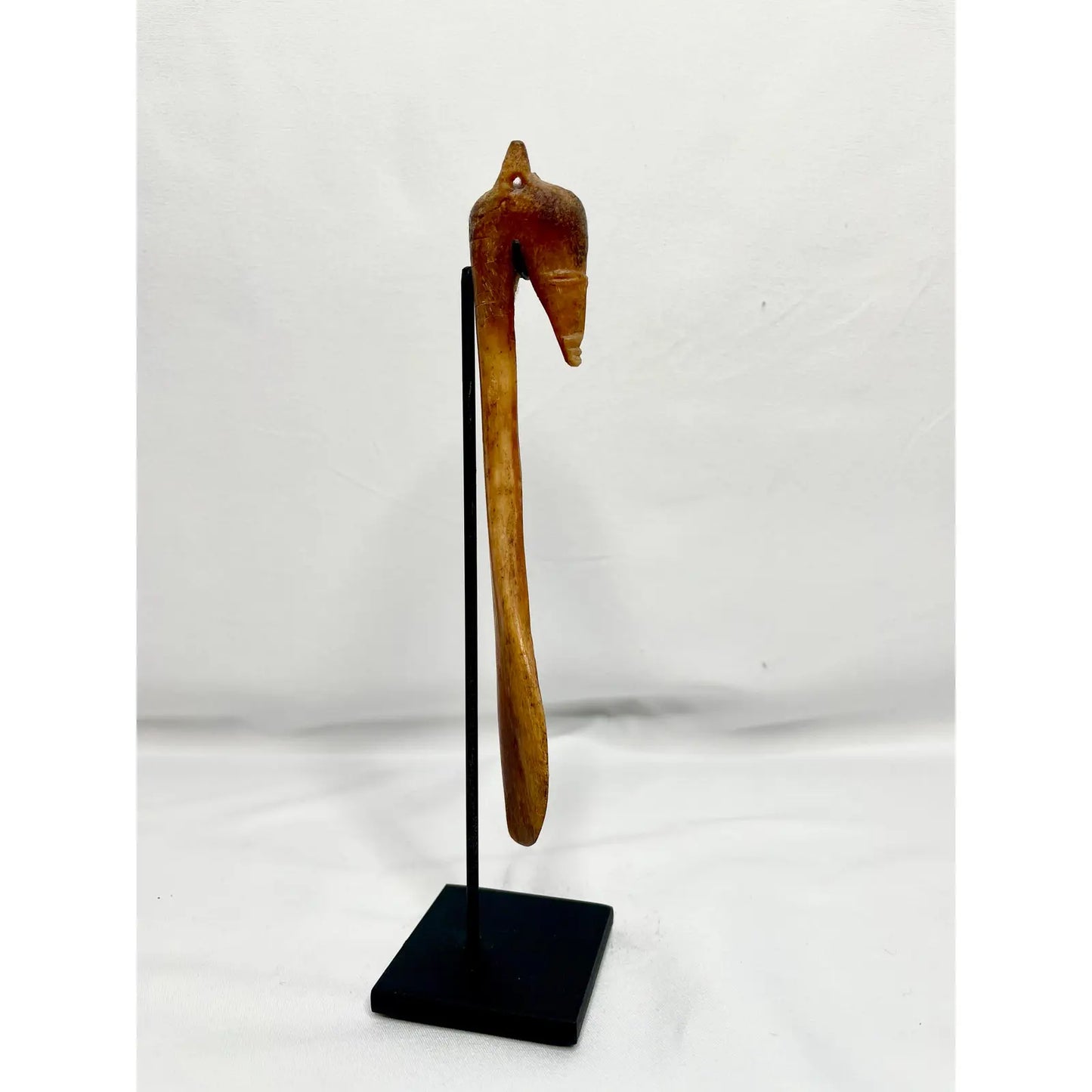 Antique Papua New Guinea Azera Banana Scraper Spoon on Stand
