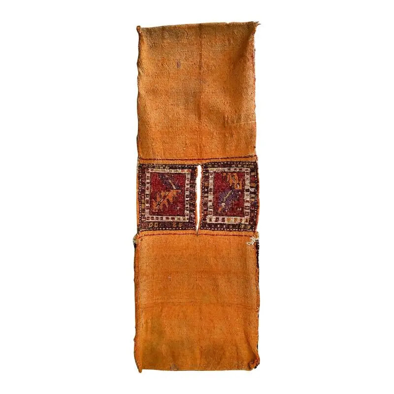 Antique Persian Hand-Knotted Qashqai Saddlebag Textile