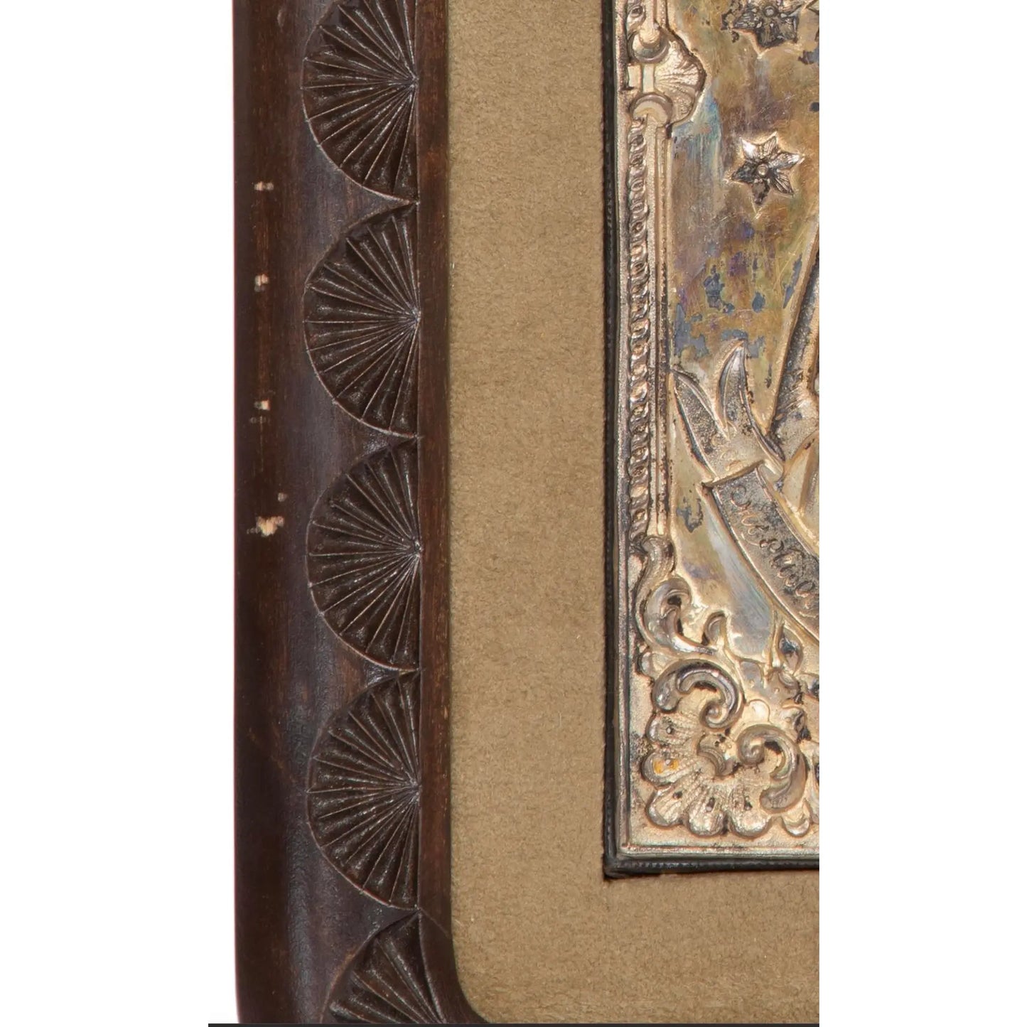 Antique Russian Framed Silver Icon Circa 1840