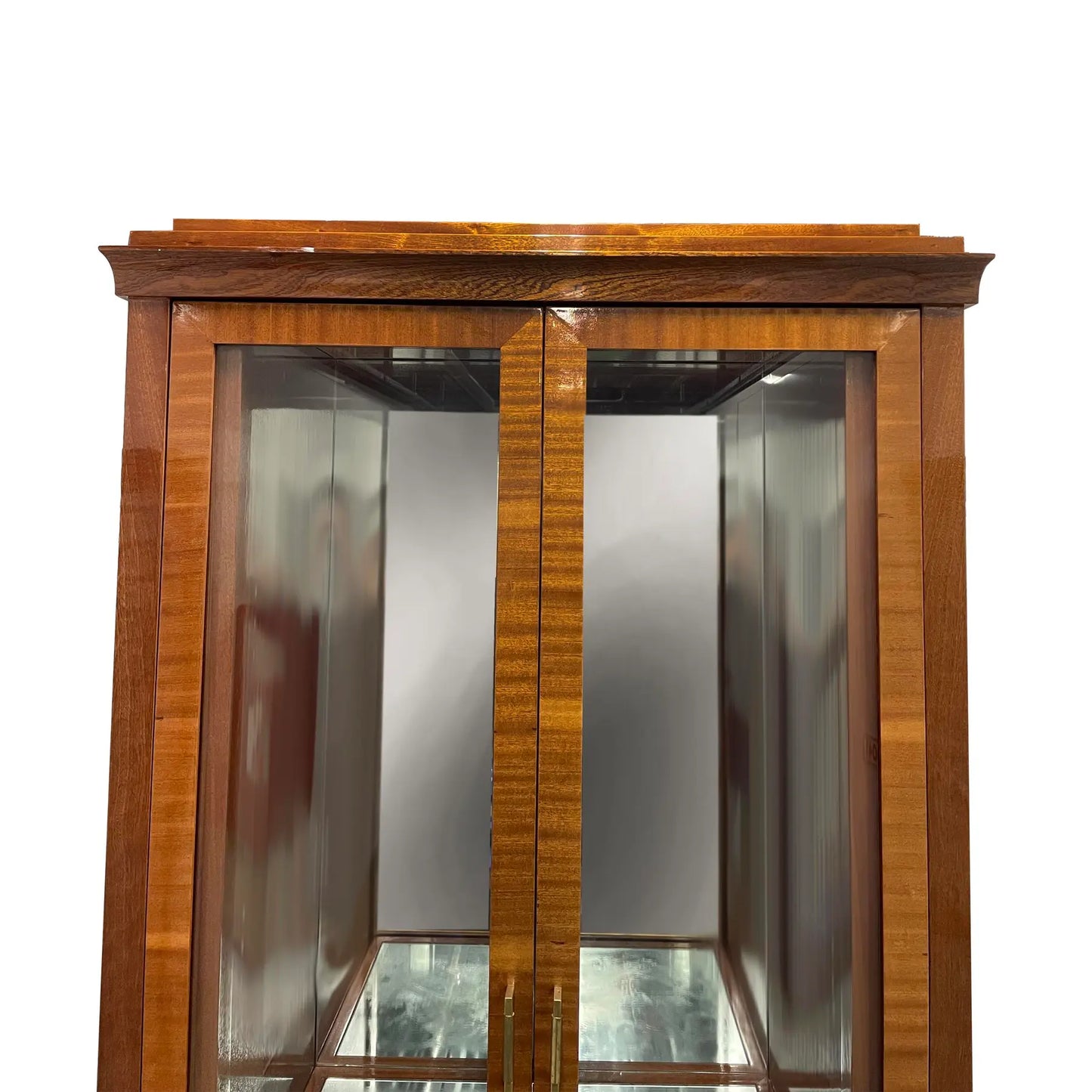 Art Deco Flame Mahogany Bar Cabinet