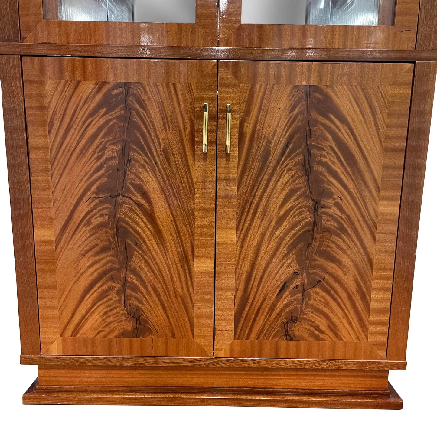 Art Deco Flame Mahogany Bar Cabinet
