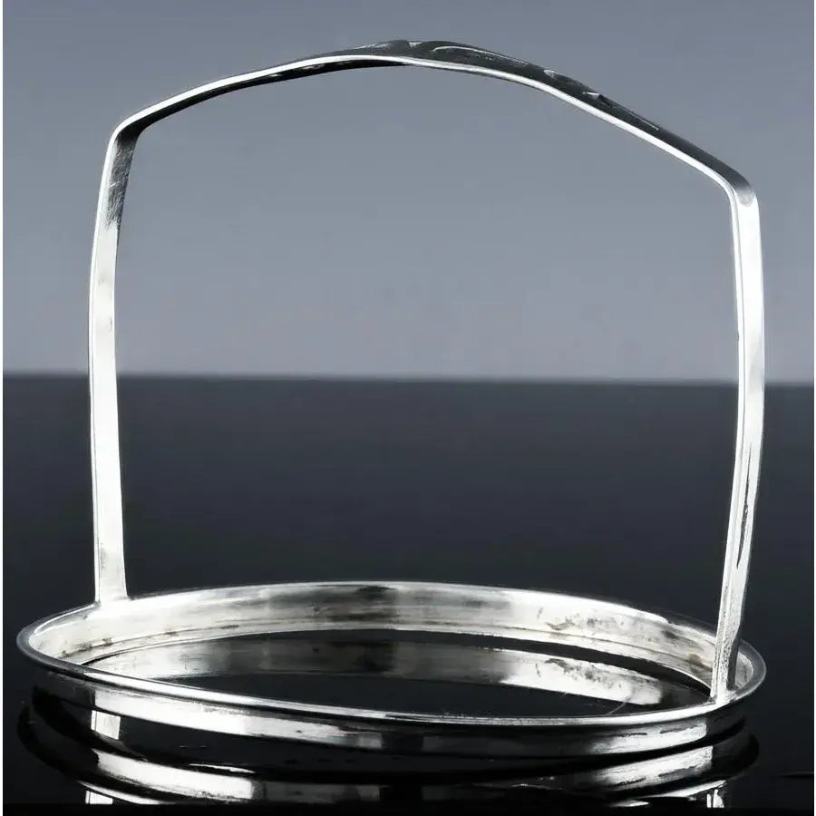 Art Deco Sterling Silver and Cut Glass Coaster Set