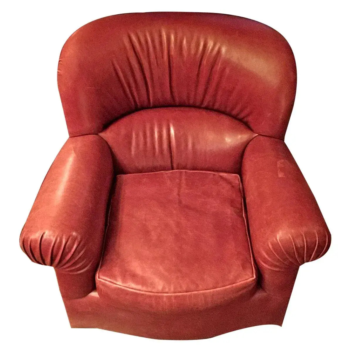 Cameron for Holly Hunt Roll Arm Leather Club Chairs