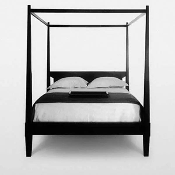 Christian Liaigre for Holly Hunt Re' Bed King Size Modern Mahogany Canopy Bed