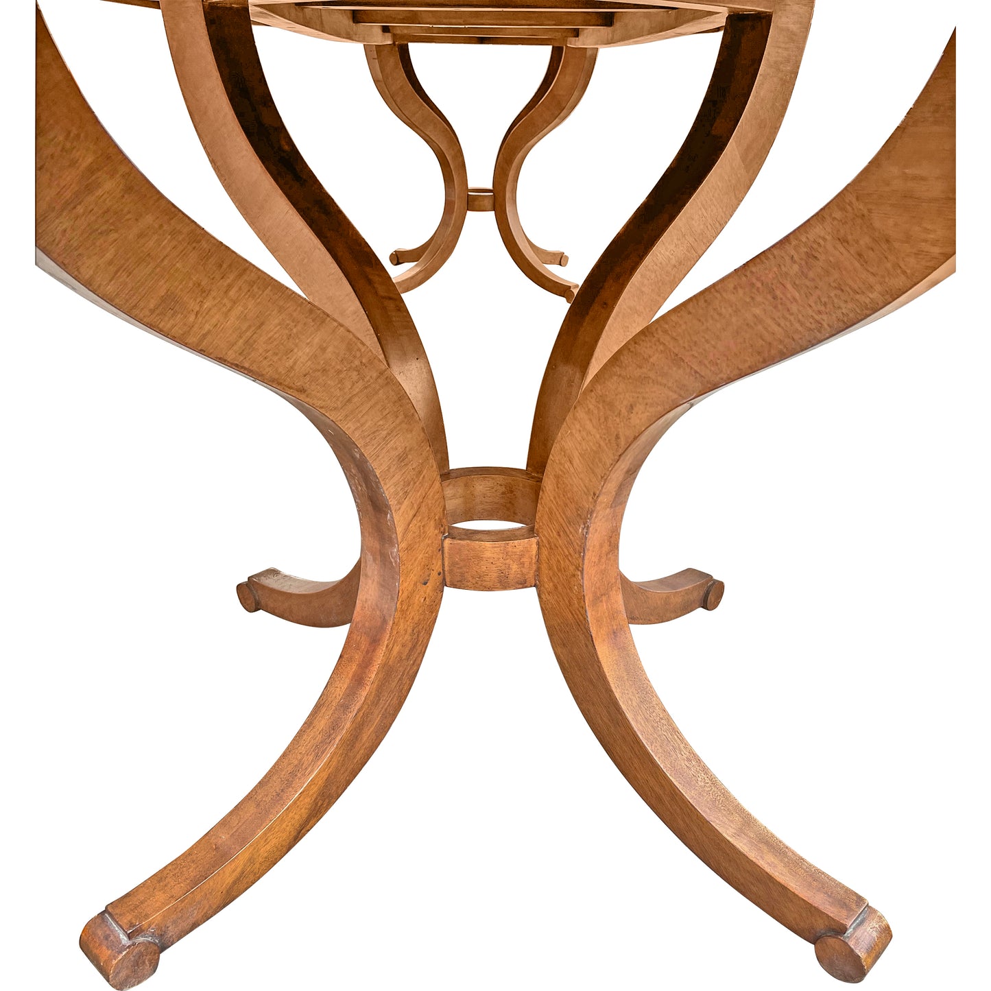 Dessin Fournir Sutcliffe Double Pedestal Walnut Oval Dining Table